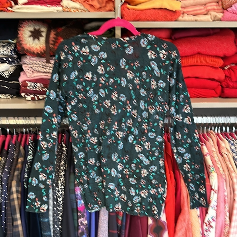 The Limited long sleeved version neck blue with flowers sweater. Size XS. NWT - Picture 3 of 3